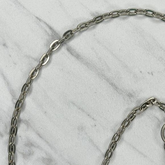 Silver Tone Oval Link Chain Purse Strap 46" Crossbody Bag Replacement ✨ - Picture 8 of 11